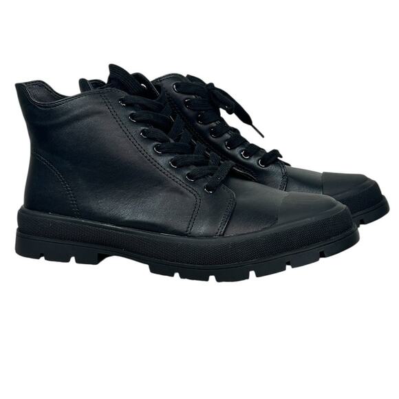 Milocaca Black Lace Up High-Top Side Zip Platform Sneaker Boots Size 11 NWOT - Picture 16 of 16